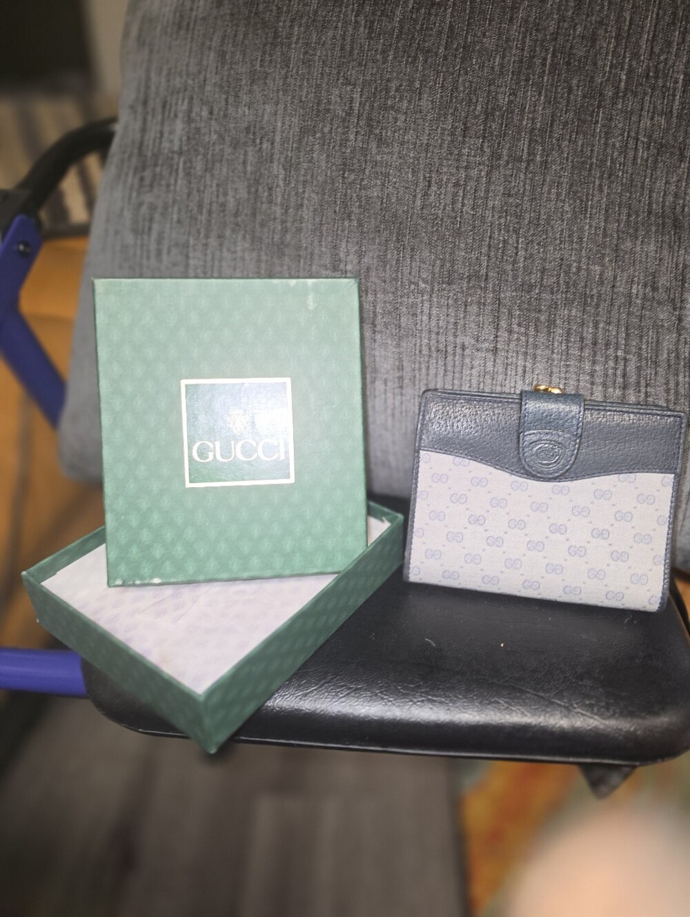 Vintage Gucci Micro GG Supreme Kiss-Lock Bifold Wallet